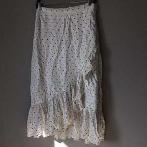White polka dot skirt